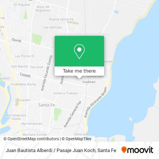 Juan Bautista Alberdi / Pasaje Juan Koch map