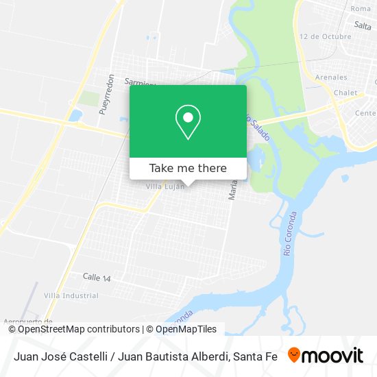 Juan José Castelli / Juan Bautista Alberdi map