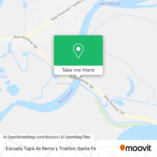Mapa de Escuela Tupá de Remo y Triatlón