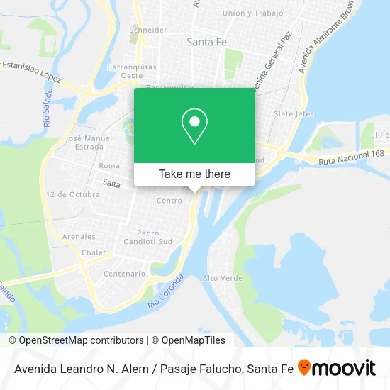 Mapa de Avenida Leandro N. Alem / Pasaje Falucho