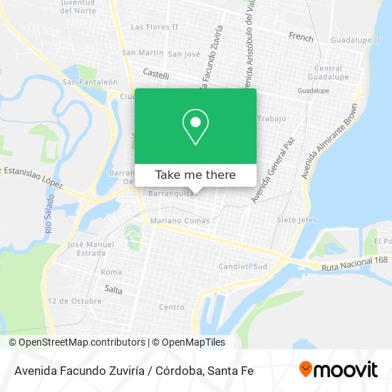 Avenida Facundo Zuviría / Córdoba map