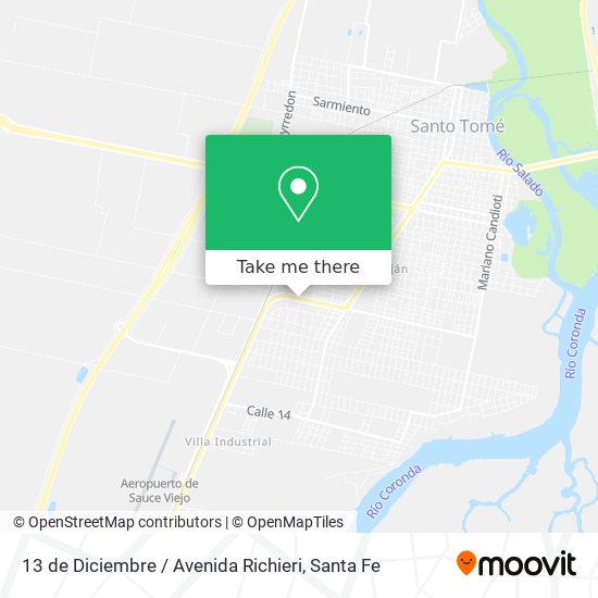 13 de Diciembre / Avenida Richieri map