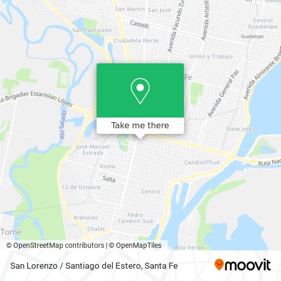 Mapa de San Lorenzo / Santiago del Estero