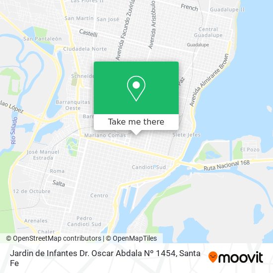 Mapa de Jardin de Infantes Dr. Oscar Abdala Nº 1454