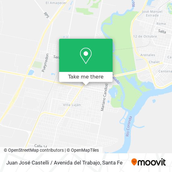 Mapa de Juan José Castelli / Avenida del Trabajo