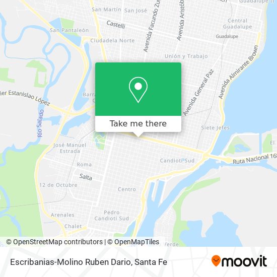 Escribanias-Molino Ruben Dario map