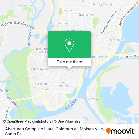 Aberturas-Complejo Hotel Goldman en Moises Ville map