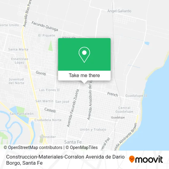Construccion-Materiales-Corralon Avenida de Dario Borgo map