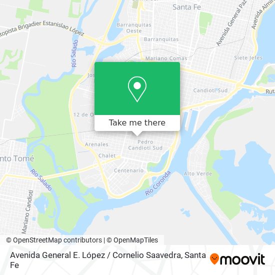 Avenida General E. López / Cornelio Saavedra map