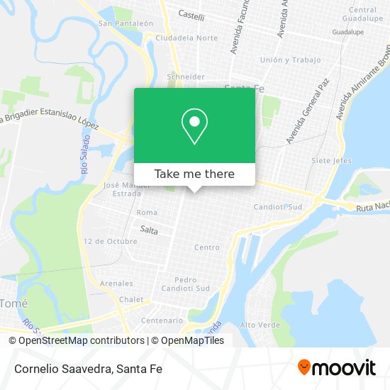 Mapa de Cornelio Saavedra