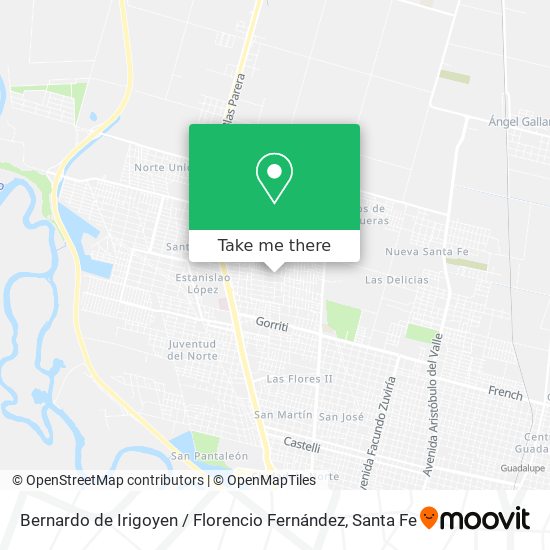 Bernardo de Irigoyen / Florencio Fernández map