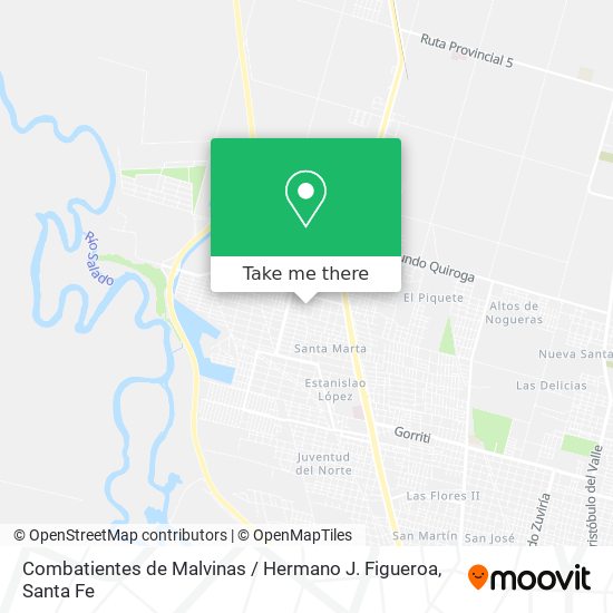 Combatientes de Malvinas / Hermano J. Figueroa map