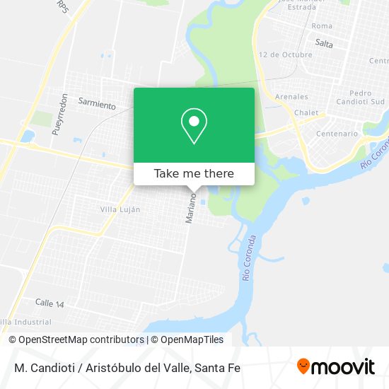 Mapa de M. Candioti / Aristóbulo del Valle