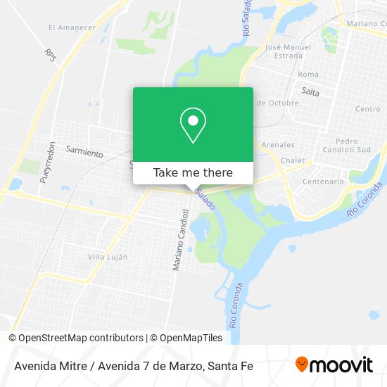 Avenida Mitre / Avenida 7 de Marzo map