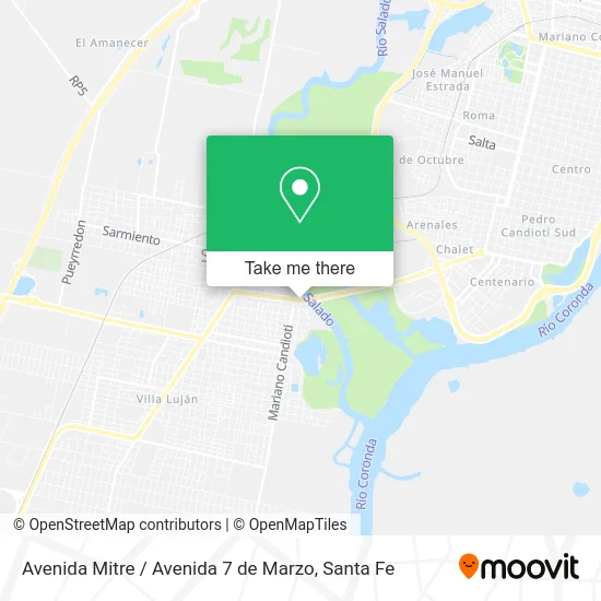 Avenida Mitre / Avenida 7 de Marzo map