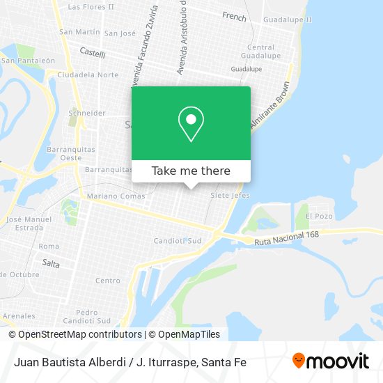Mapa de Juan Bautista Alberdi / J. Iturraspe