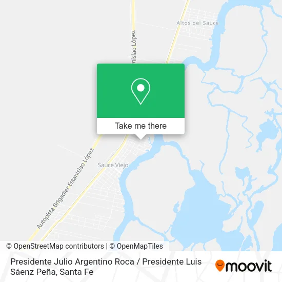 Mapa de Presidente Julio Argentino Roca / Presidente Luis Sáenz Peña