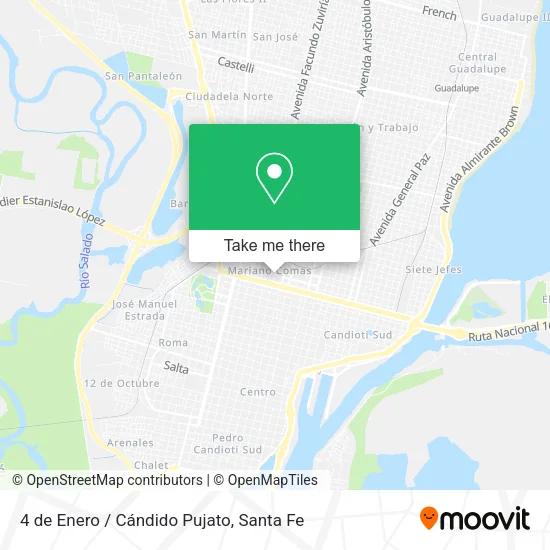 4 de Enero / Cándido Pujato map