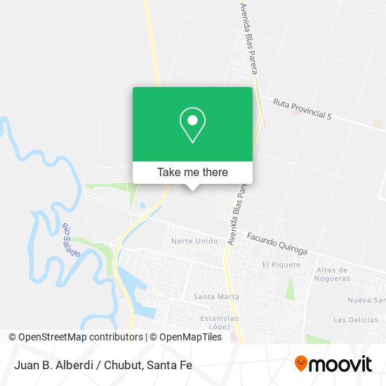 Juan B. Alberdi / Chubut map