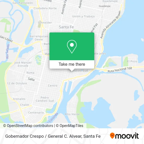 Gobernador Crespo / General C. Alvear map