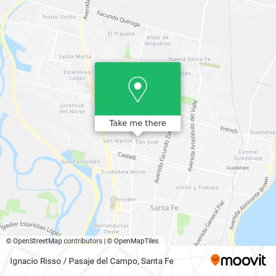 Mapa de Ignacio Risso / Pasaje del Campo