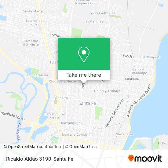 Mapa de Ricaldo Aldao 3190