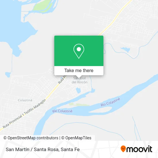 San Martín / Santa Rosa map