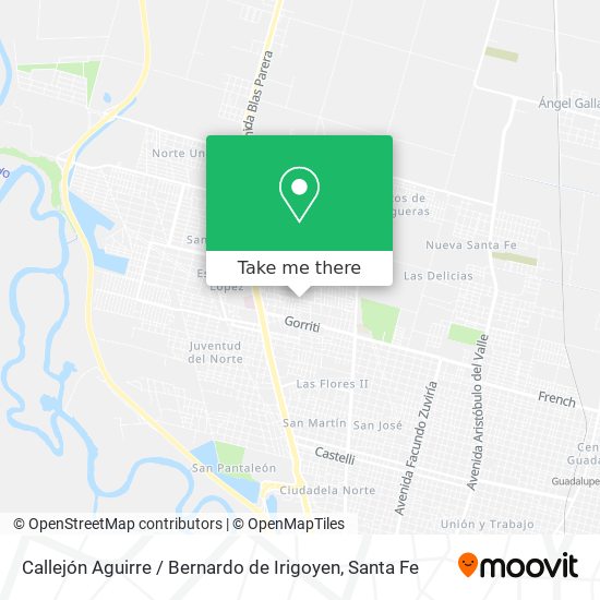 Mapa de Callejón Aguirre / Bernardo de Irigoyen