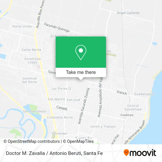 Doctor M. Zavalla / Antonio Beruti map
