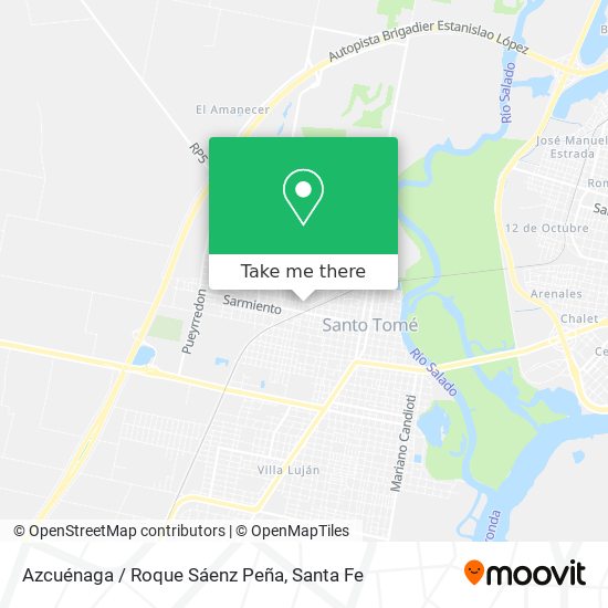 Azcuénaga / Roque Sáenz Peña map