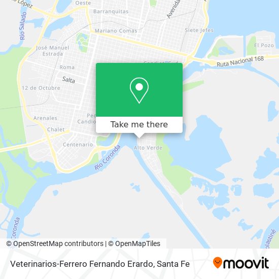 Veterinarios-Ferrero Fernando Erardo map