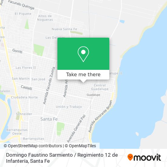 Domingo Faustino Sarmiento / Regimiento 12 de Infantería map