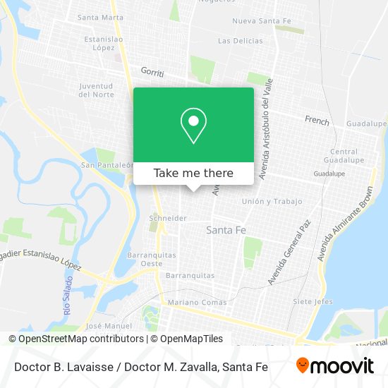 Doctor B. Lavaisse / Doctor M. Zavalla map