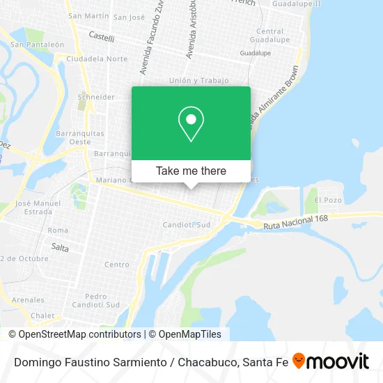 Domingo Faustino Sarmiento / Chacabuco map