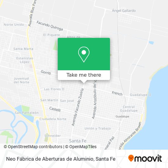 Neo Fábrica de Aberturas de Aluminio map