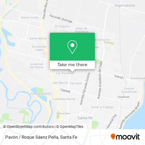 Pavón / Roque Sáenz Peña map