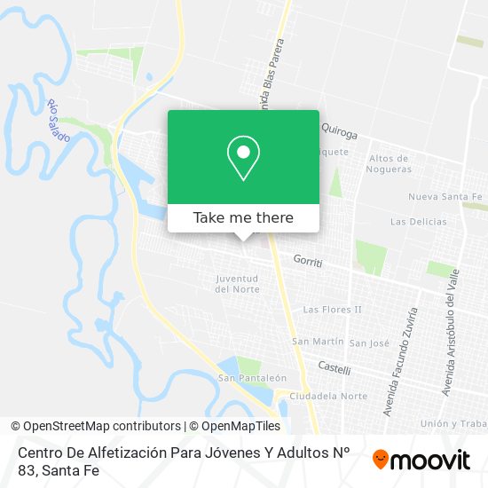 Centro De Alfetización Para Jóvenes Y Adultos Nº 83 map