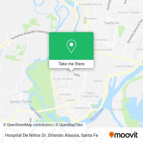 Hospital De Niños Dr. Orlando Alassia map