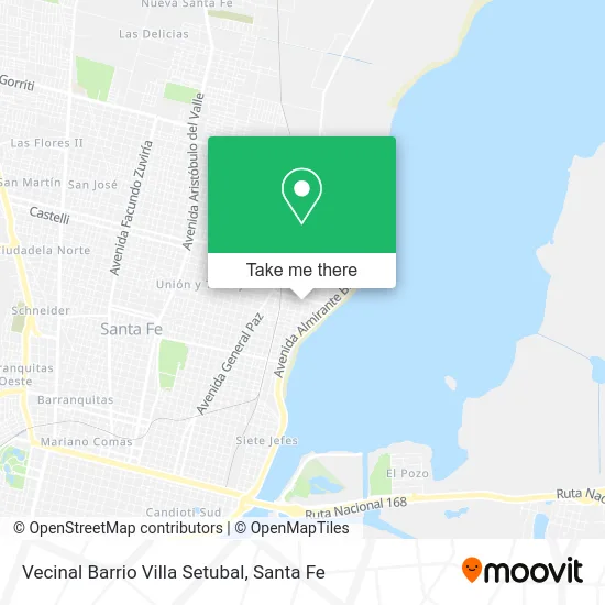 Vecinal Barrio Villa Setubal map