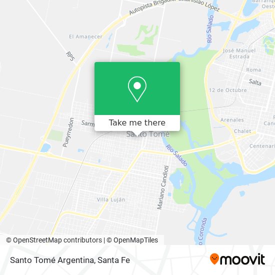 Mapa de Santo Tomé Argentina