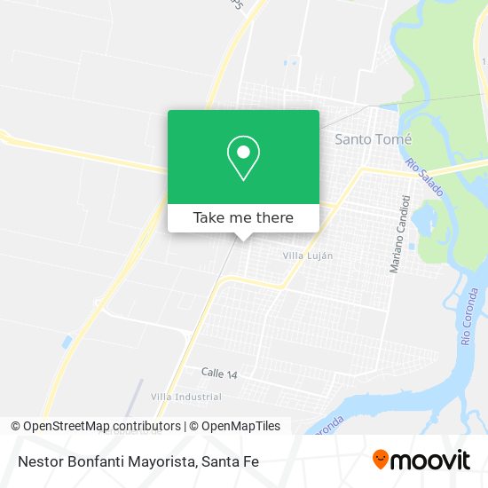 Mapa de Nestor Bonfanti Mayorista