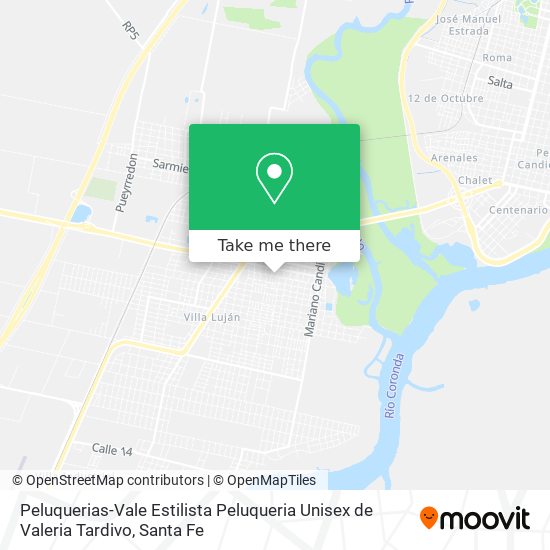 Mapa de Peluquerias-Vale Estilista Peluqueria Unisex de Valeria Tardivo