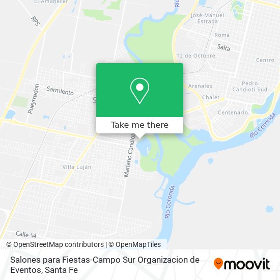 Salones para Fiestas-Campo Sur Organizacion de Eventos map