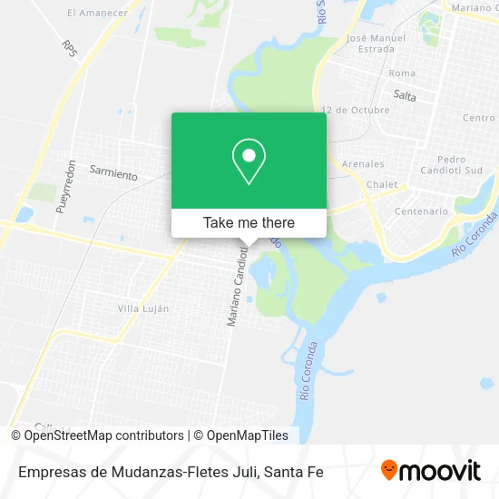 Empresas de Mudanzas-Fletes Juli map