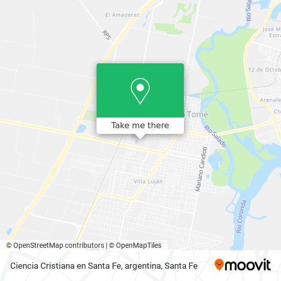 Ciencia Cristiana en Santa Fe, argentina map