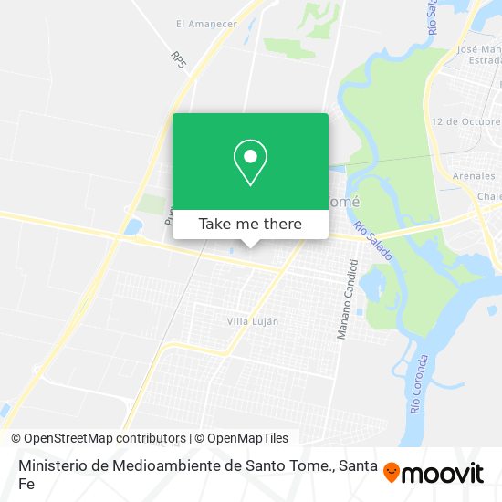 Ministerio de Medioambiente de Santo Tome. map