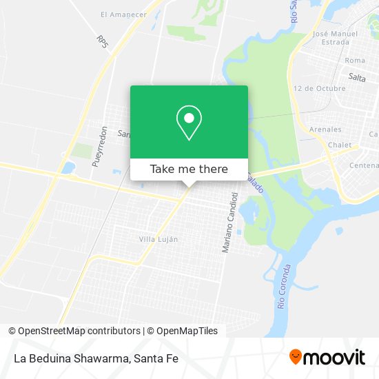 Mapa de La Beduina Shawarma