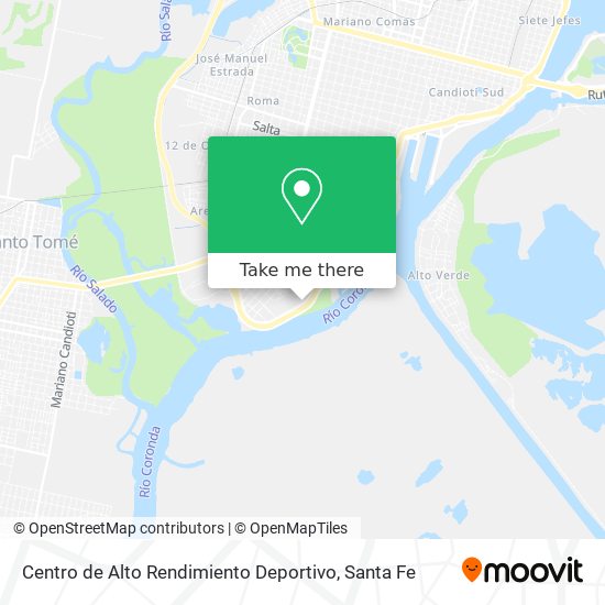 Centro de Alto Rendimiento Deportivo map