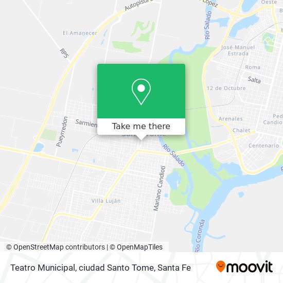 Mapa de Teatro Municipal, ciudad Santo Tome