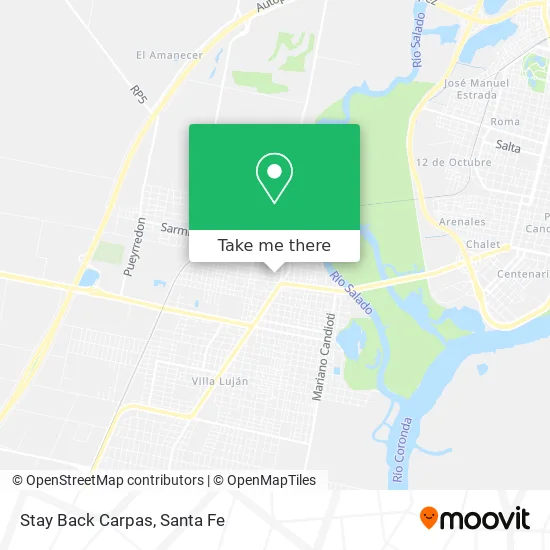 Mapa de Stay Back Carpas